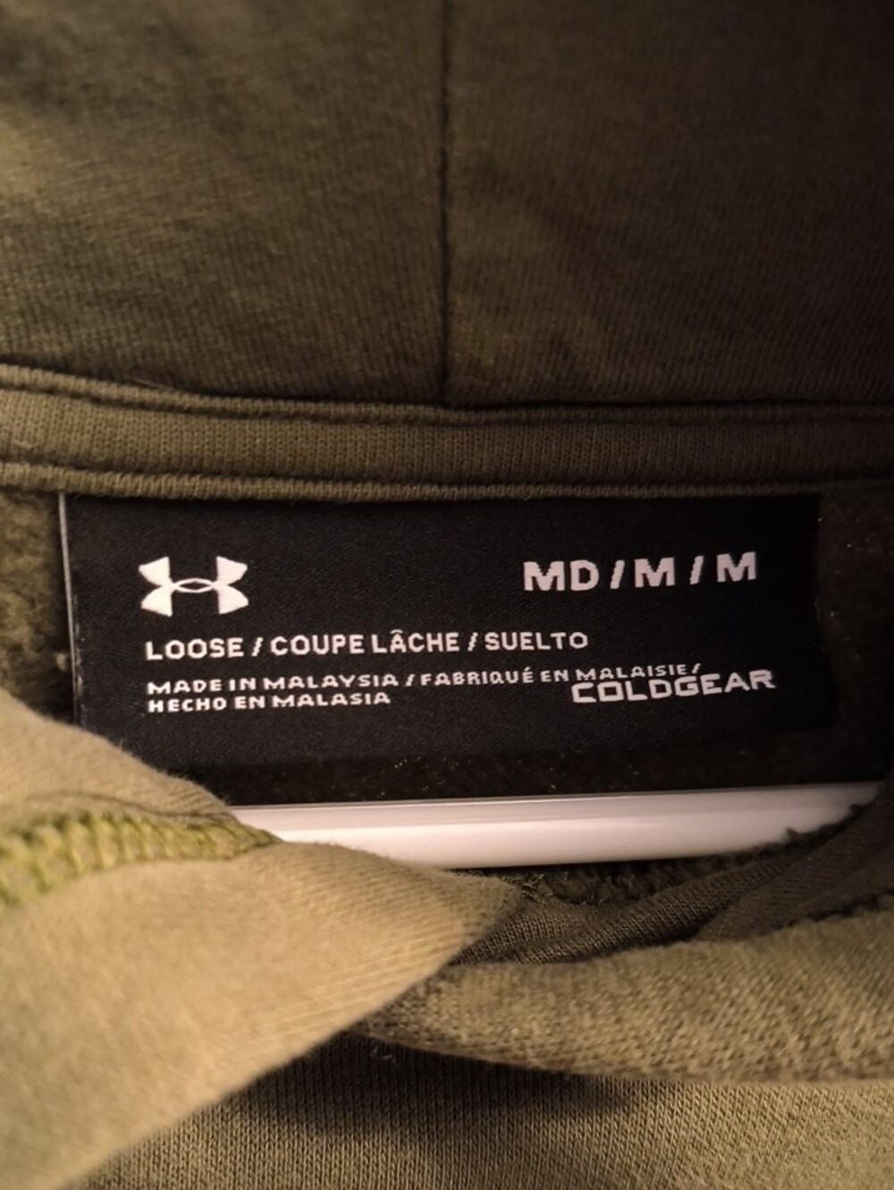 Under Armour Green Men’s M Pullover Hoodie with American Flag USA Freedom - Picture 2 of 6